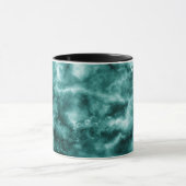 Mug Texture de marbre vert-foncé (Centre)