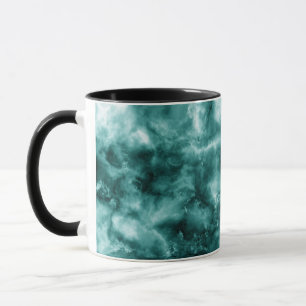 Mug Texture de marbre vert-foncé