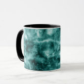 Mug Texture de marbre vert-foncé (Devant gauche)