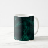 Mug texture de marbre vert foncé (Devant droit)