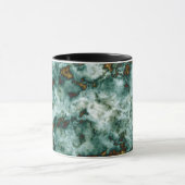 Mug Texture de marbre verte avec des veines (Centre)