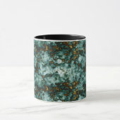 Mug Texture de marbre verte avec des veines (Centre)