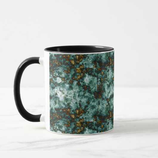 Mug Texture de marbre verte avec des veines (Gauche)