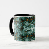 Mug Texture de marbre verte avec des veines (Devant gauche)