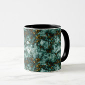 Mug Texture de marbre verte avec des veines (Devant droit)
