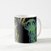 Mug Texture de méduse dessinée à la main. Raster, main (Devant droit)