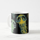 Mug Texture de méduse dessinée à la main. Raster, main (Devant gauche)