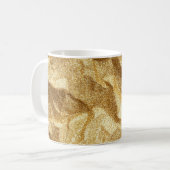 Mug Texture de papier ridée or abstrait arrière - plan (Devant gauche)
