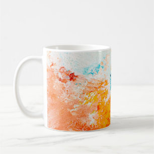 Mug texture de peinture à l'huile abstraite sur toile,
