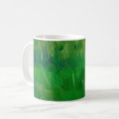 Mug Texture de peinture d'herbe verte. Arrière - plan (Devant gauche)