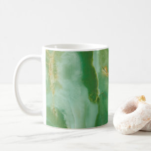 Mug Texture de pierre blanche et verte