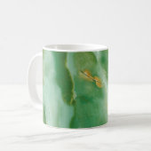 Mug Texture de pierre blanche et verte (Devant gauche)