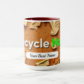 Mug Texture de recyclage (Centre)