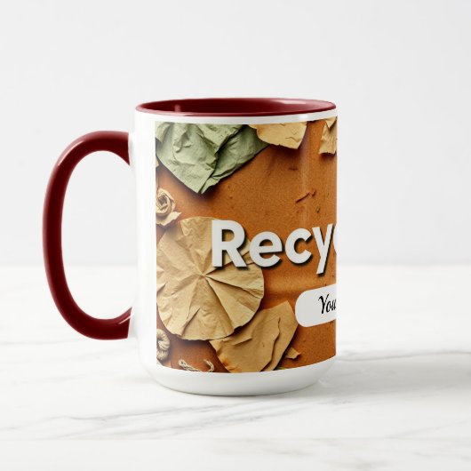 Mug Texture de recyclage (Gauche)