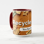 Mug Texture de recyclage (Devant gauche)