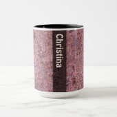 Mug Texture de roche de géologie avec le nom (Centre)