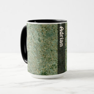 Mug Texture de roche de géologie avec le nom