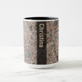 Mug Texture de roche de géologie avec le nom (Centre)