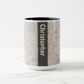 Mug Texture de roche de géologie avec le nom (Centre)