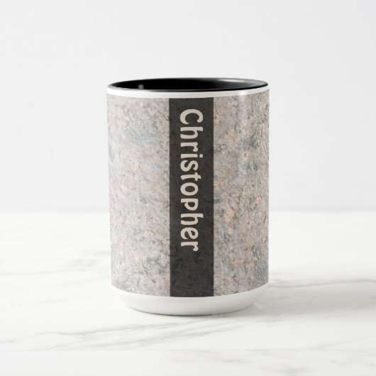Mug Texture de roche de géologie avec le nom (Centre)