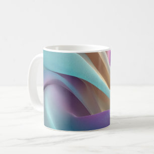 Mug Texture de tissu abstrait dans des tons pastel