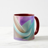 Mug Texture de tissu abstrait dans des tons pastel (Devant droit)