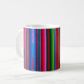 Mug Texture de tissu mexicain (Devant gauche)