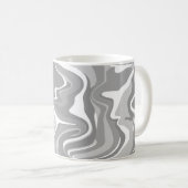 Mug Texture de tourbillon de marbre abstrait - Tons gr (Devant droit)