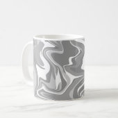 Mug Texture de tourbillon de marbre abstrait - Tons gr (Devant gauche)