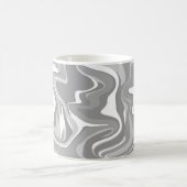 Mug Texture de tourbillon de marbre abstrait - Tons gr (Centre)