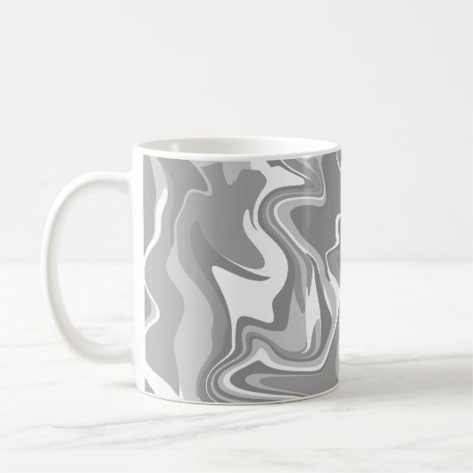 Mug Texture de tourbillon de marbre abstrait - Tons gr (Gauche)