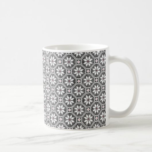 Mug Texture dentelle blanche isolée sur arrière - plan (Droite)