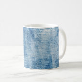 Mug Texture des jeans en denim bleu (Devant droit)