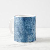Mug Texture des jeans en denim bleu (Devant gauche)