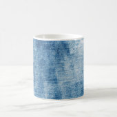 Mug Texture des jeans en denim bleu (Centre)