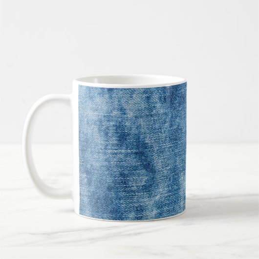 Mug Texture des jeans en denim bleu (Gauche)