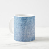 Mug Texture des jeans en denim bleu (Devant gauche)