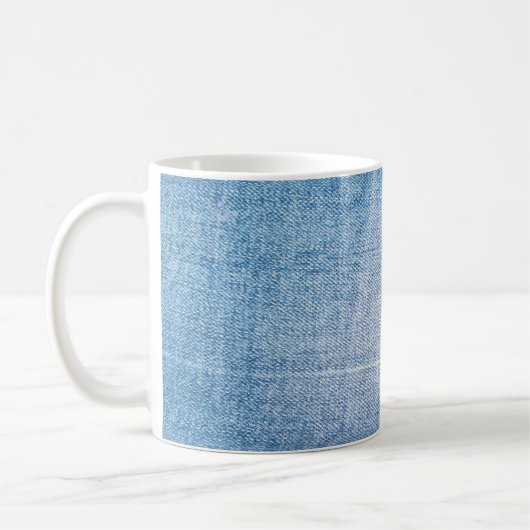 Mug Texture des jeans en denim bleu (Gauche)