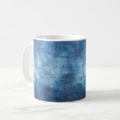 Mug Texture des jeans en denim bleu (Devant gauche)