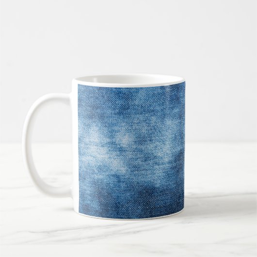 Mug Texture des jeans en denim bleu (Gauche)