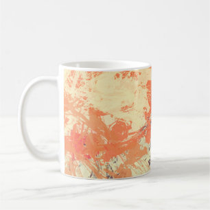 Mug Texture des traits de peinture colorée, taches flo