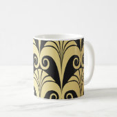 Mug Texture dorée et brillante. Géomet d'art déco vint (Devant droit)