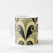 Mug Texture dorée et brillante. Géomet d'art déco vint (Devant gauche)
