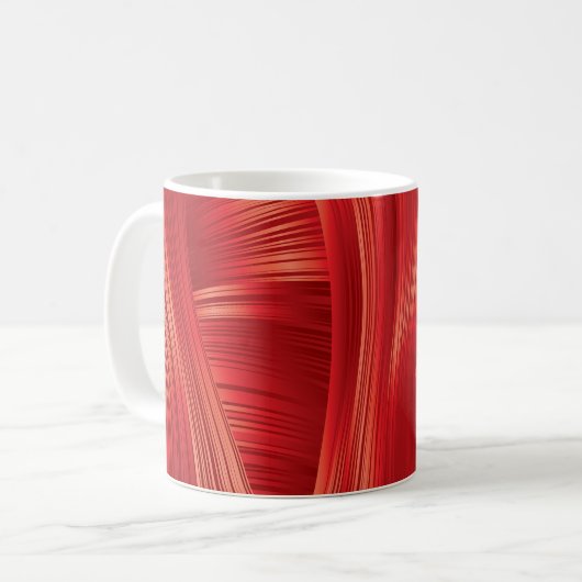 Mug Texture dynamique des muscles rouges Abstraite (Devant gauche)