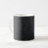Mug Texture en cuir noir et cuir fond, texture (Devant gauche)