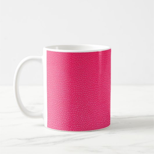 Mug Texture en cuir rose (Gauche)