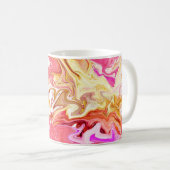 Mug Texture en marbre incolore, motif abstrait (Devant droit)