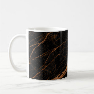 Mug texture en marbre noir naturel emperador arrière -