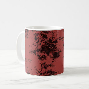Mug Texture en marbre rouge en terre cuite