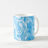 Mug Texture en marbre - Tons Bleus (Devant droit)